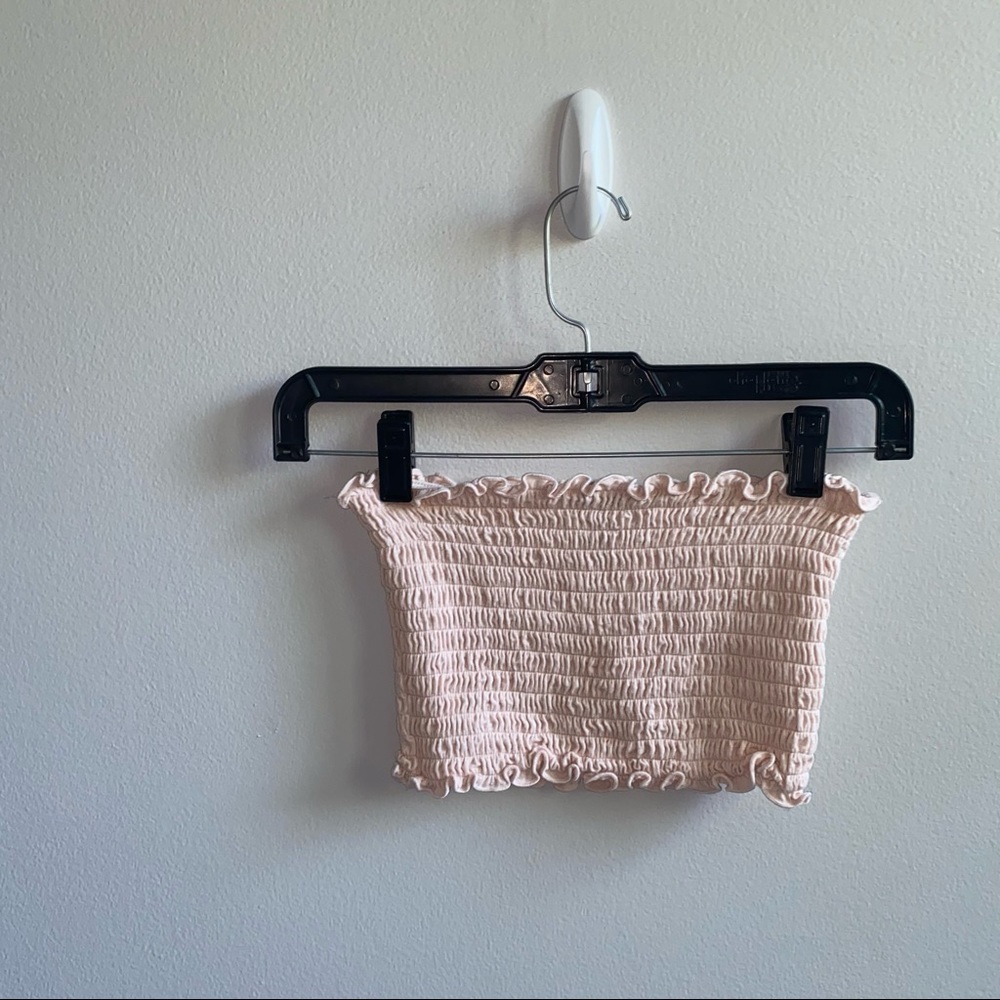 Pink bandeau tube top